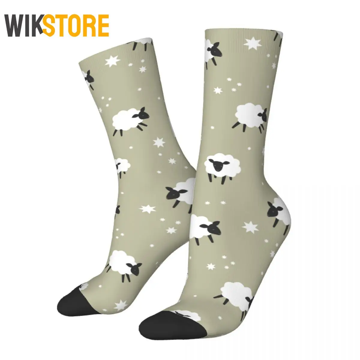 

Fashion Male Men Socks Harajuku Sheep And Stars Sock High Quality Women's Stockings Spring Summer Autumn Winter