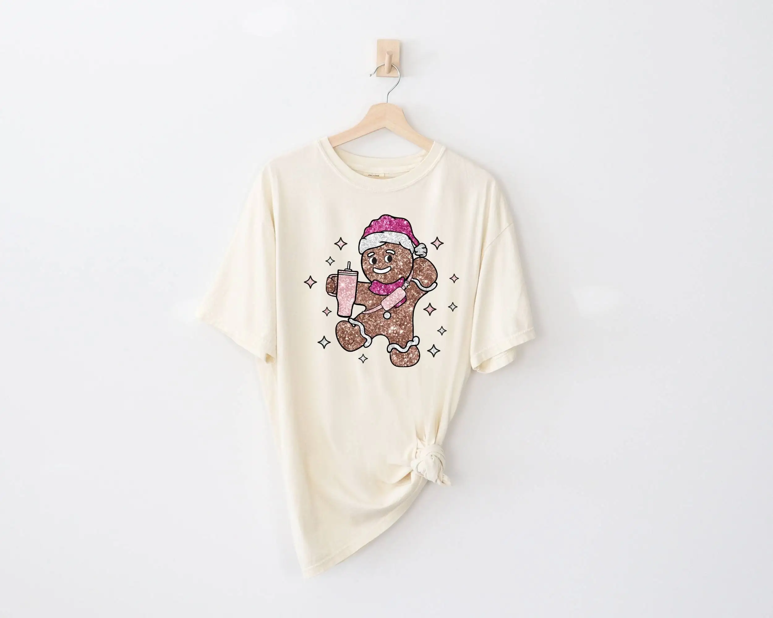 Christmas Cookie T Shirt Comfort Colors Gingerbread For Mommy Wishes Most Wonderful Time Freezing Season