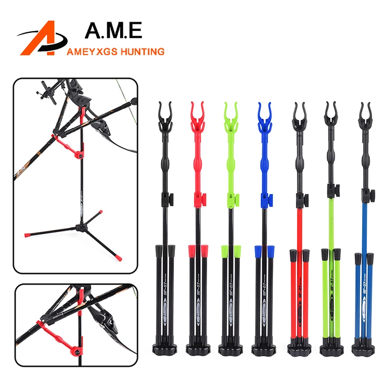 

Archery Recurve Bow Stand Fiberglass Bow Holder Foldable Bow Rack Portable for Shooting Hunting Target