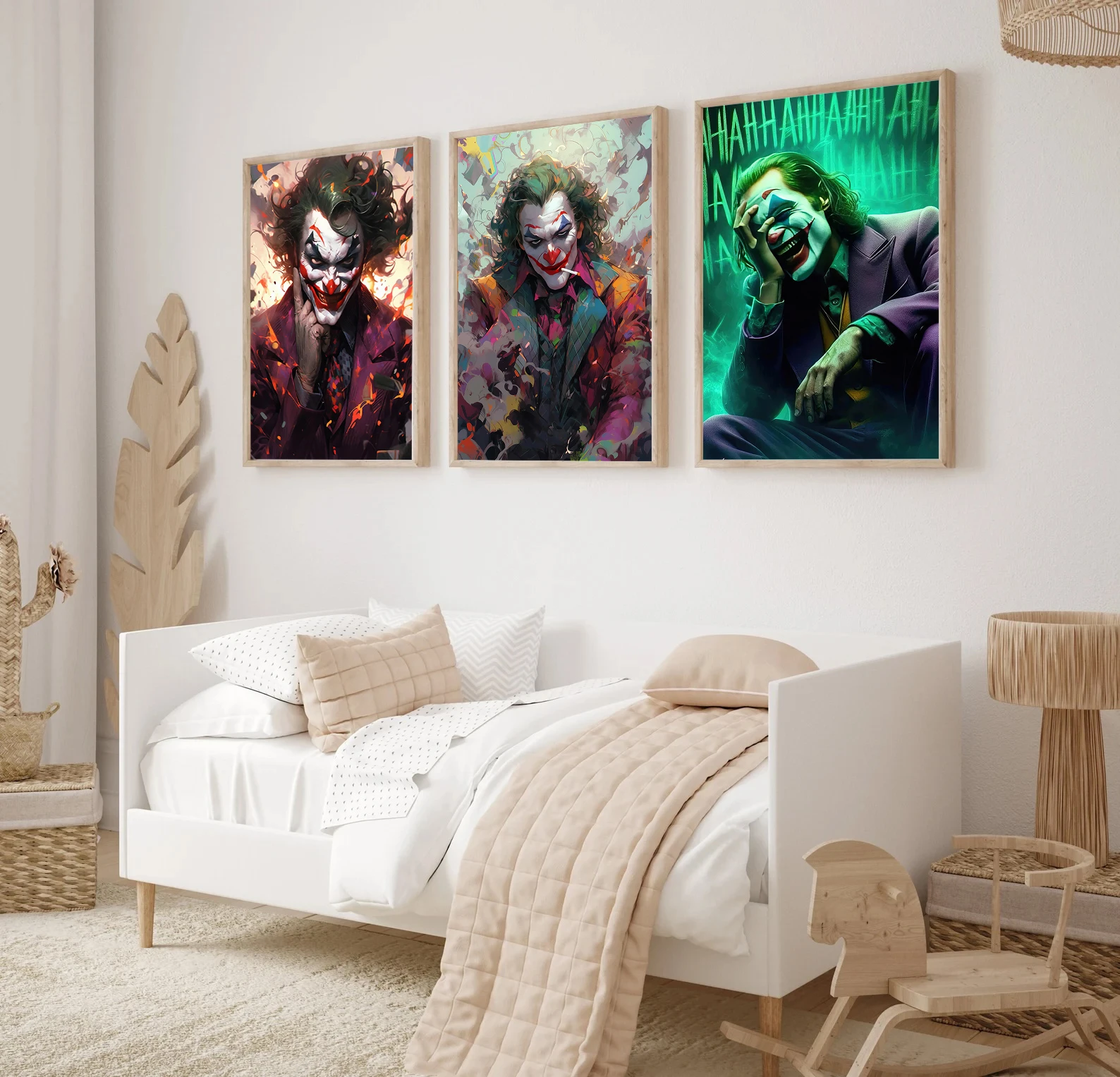 Póster autoadhesivo de J-Joker, papel tapiz de película, figuras HD, fotos de Batman, decoración del hogar, pintura, imágenes, arte de pared, decoración de dormitorio