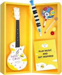 Enya Kids Toys Musical Instruments Toddler Toy Gifts for Baby Children Girls and Boys Ages 3+, Includes 21-Inch Mini Ukulele.