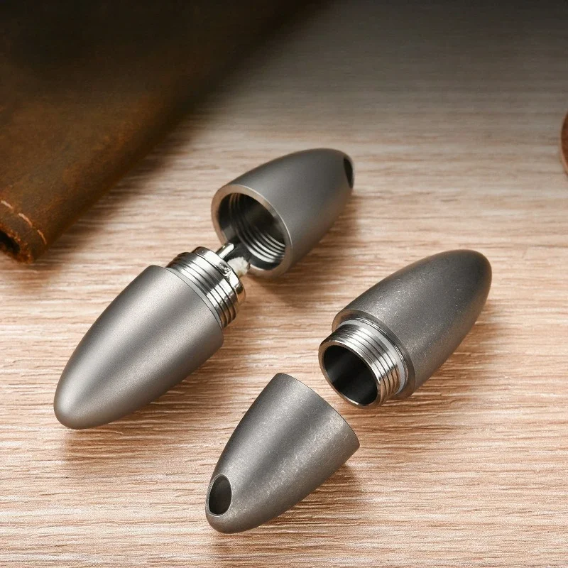 Neck Hanging Lighter Multifunctional Portable Tool EDC Waterproof and Moisture-proof Titanium Sealed Compartment