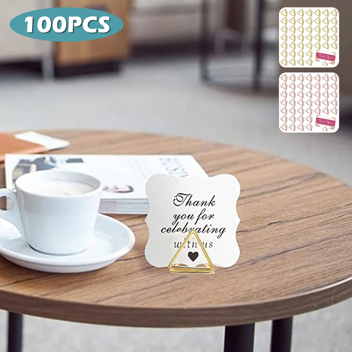 100 قطعة حامل بطاقة الجدول مثل - مراجعة Table Number Gold وسعره