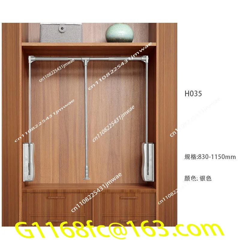 Cloakroom Pull-down Clothes Hanger, Wardrobe Lift Hanger Automatic Return Clothes Hanger, Wardrobe Tie Rod Hardware