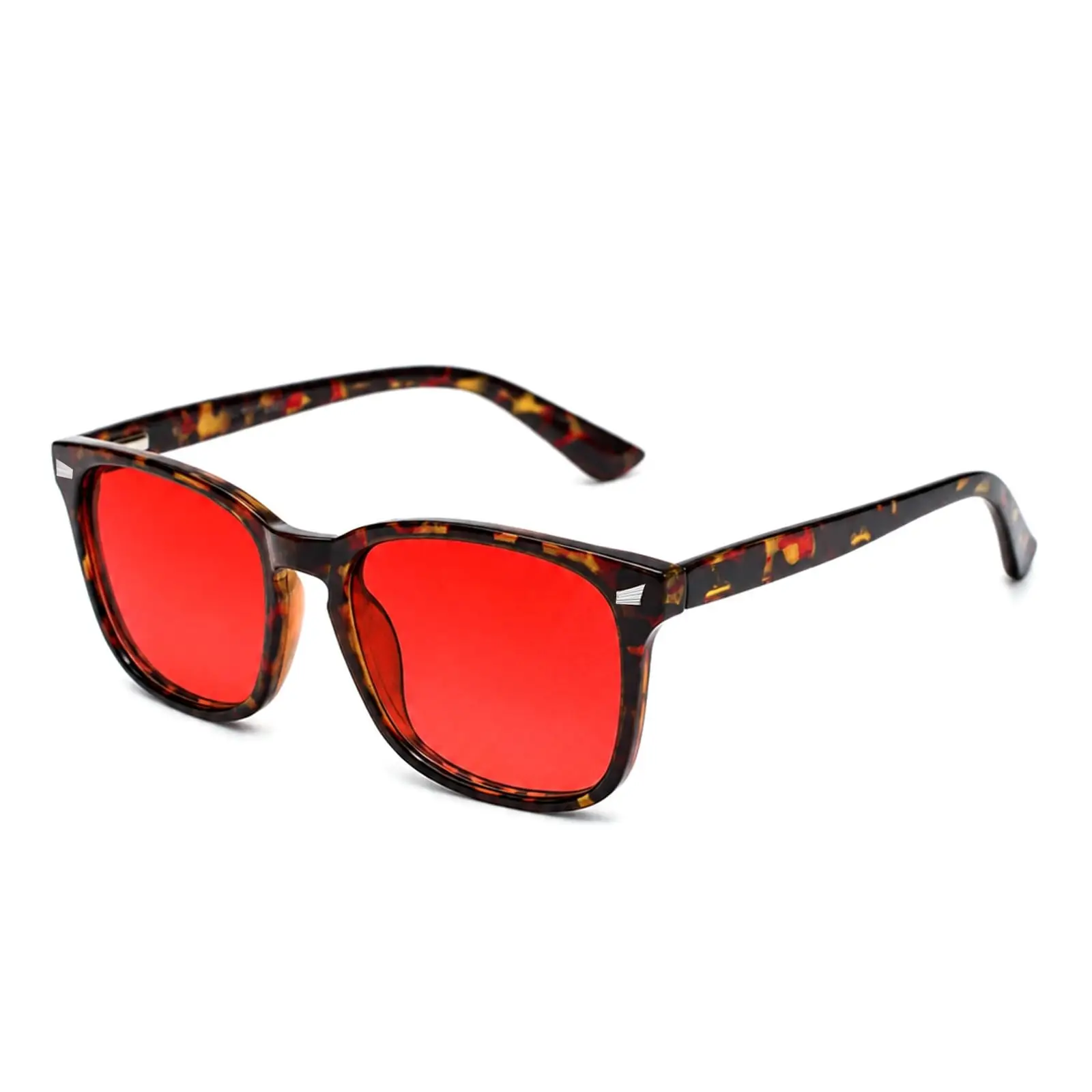 Red Light Sleep Glasses for Gaming/Computer, Blue Green Light Filter, Tortoise Frame Red Lens Eyewear for Men Women