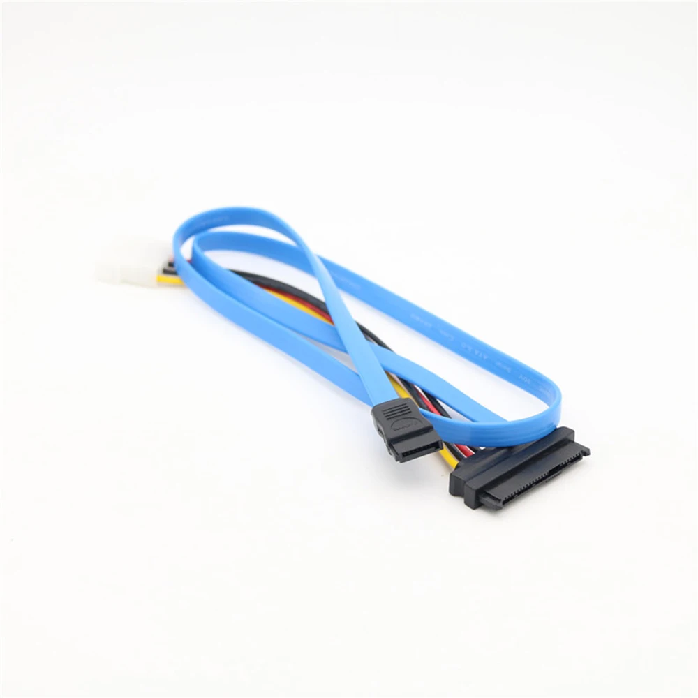 70 CM SAS to SATA Cable 7 Pin SATA Connector to 4 Pin Male Power Connector and 29Pin SAS Mobile Optical Drive