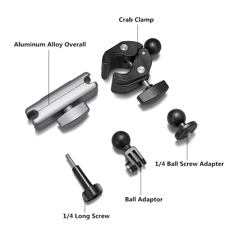 Motorfiets Fietsstuur Mount Klemmen Compatibel met Gopro Hero 13 12 11 10 9 Insta360 X4 X3 Sport camera Accessoires