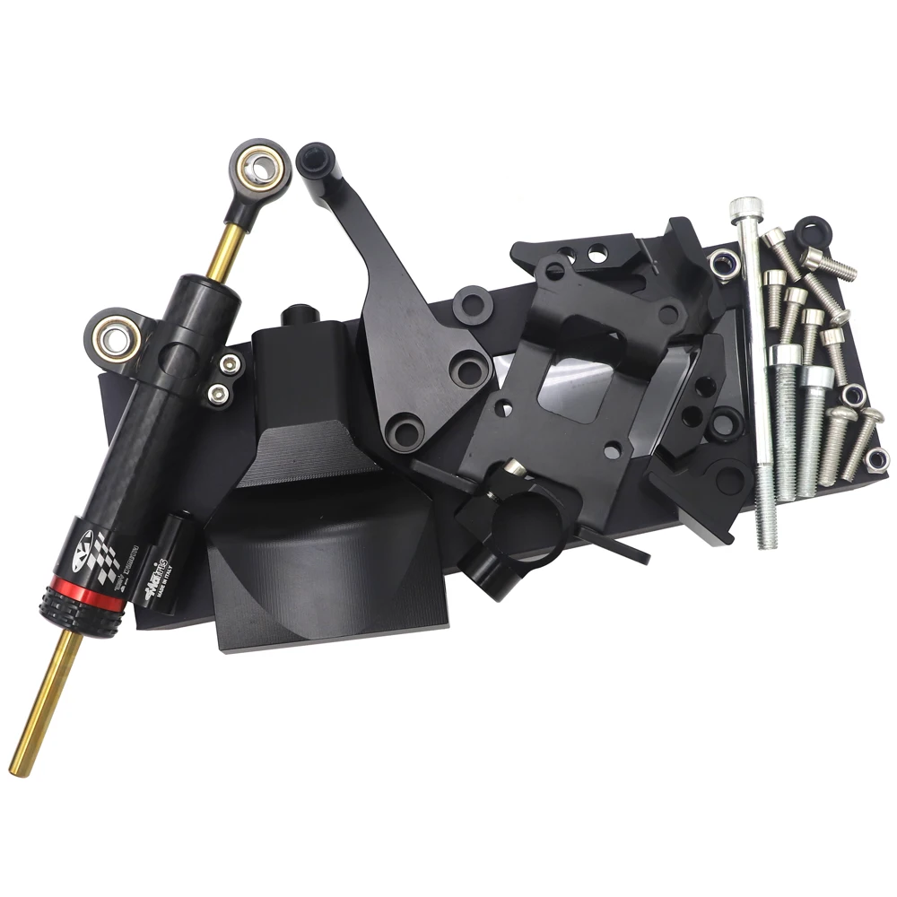 

MT-07 MT07 FZ-07 CNC Steering Damper Mounting Bracket Kit For Yamaha MT07 2013 - 2019 2014 2015 2016 2017 2018