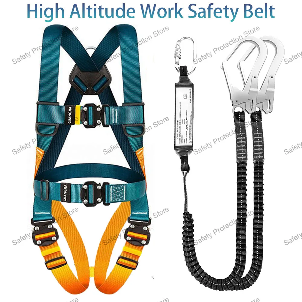 

Full Body High Altitude Work Safety Harness Five-point Safety Belt Outdoor Climbing Training Construction Protective Equipment