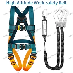 Full Body High Altitude Work Safety Harness Five-point Safety Belt Outdoor Climbing Training Construction Protective Equipment