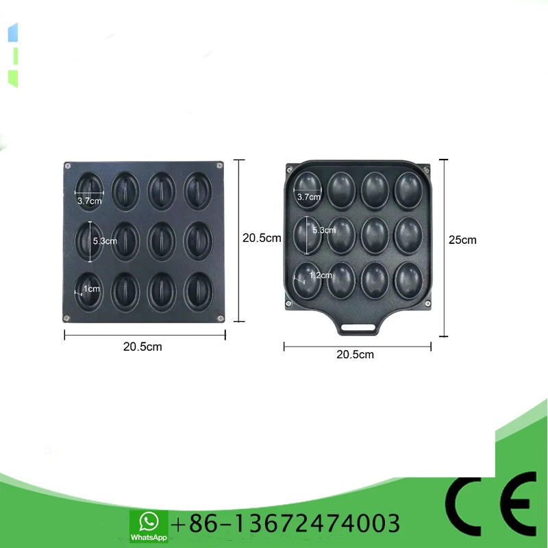 وجبات خفيفة تجارية رخيصة غير لاصقة، فطيرة صغيرة للإفطار، ماكينة صنع فريد من نوعها على شكل حبوب القهوة، ماكينة صنع فطيرة الكريب