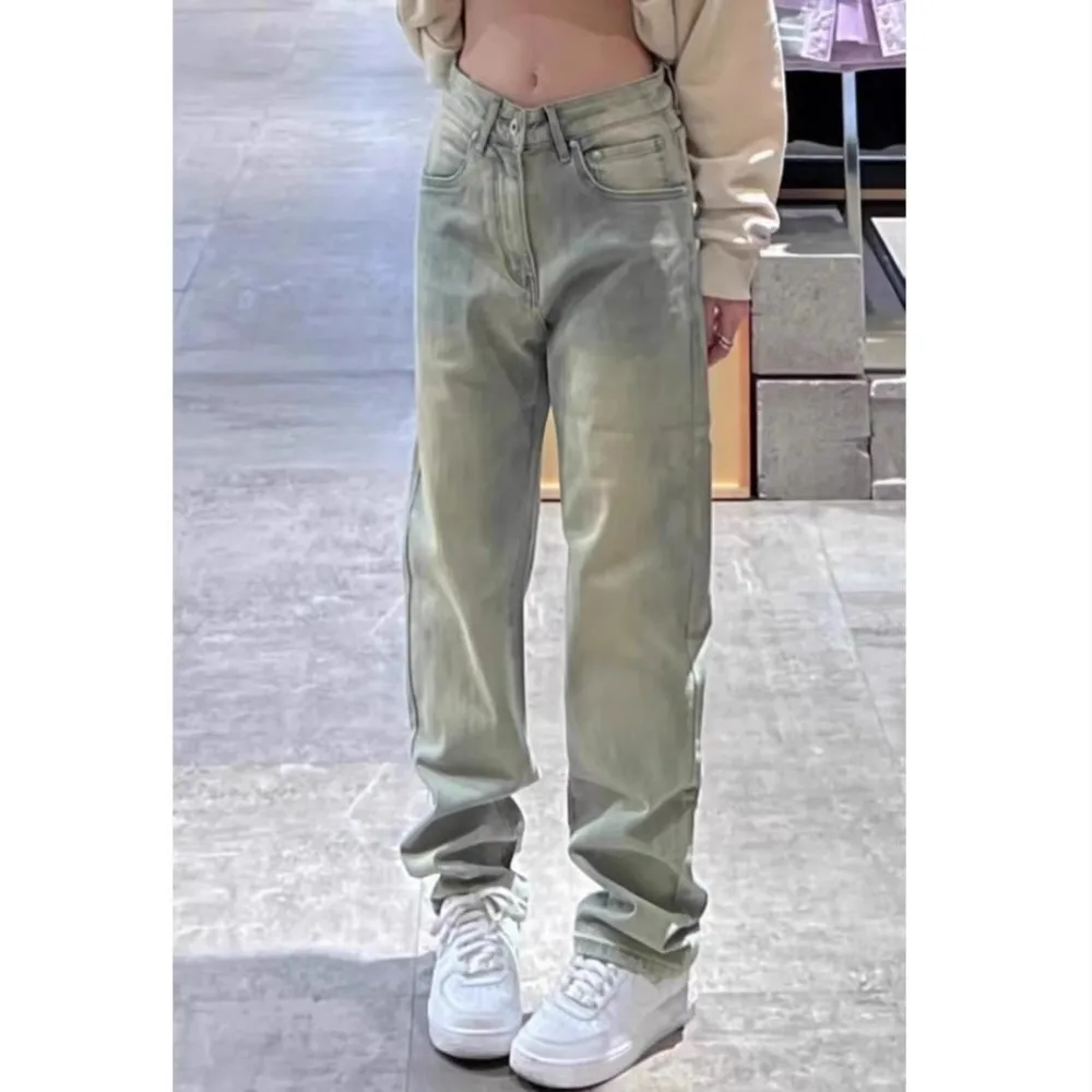 

Новые женские широкие джинсы, драпированные брюки свободного кроя с высокой талией на лето