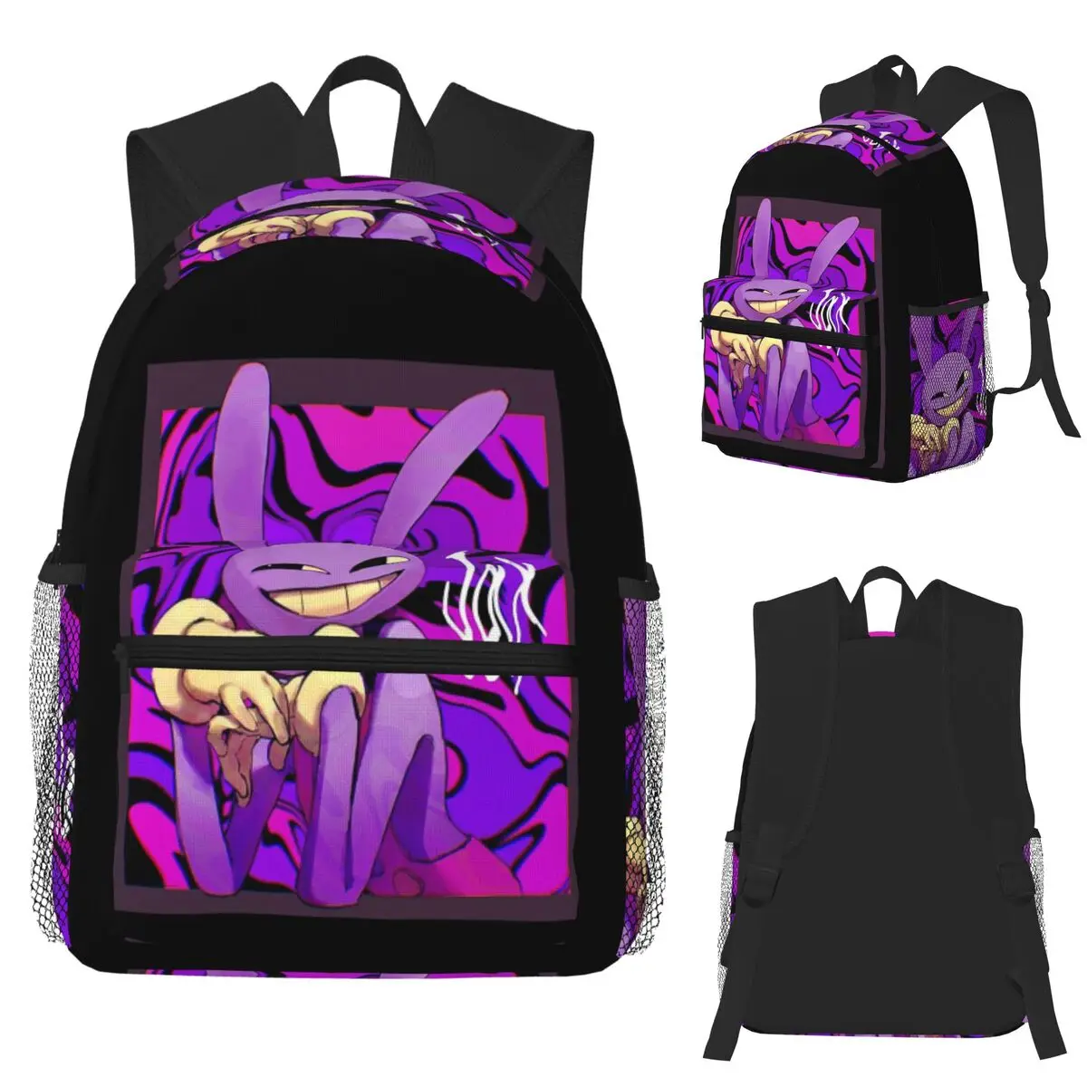 Jax The Amazing Digital Circus Fanart Animation Series Student Backpack School Bag Hiking Travel Daypack for Men Women Bookbag