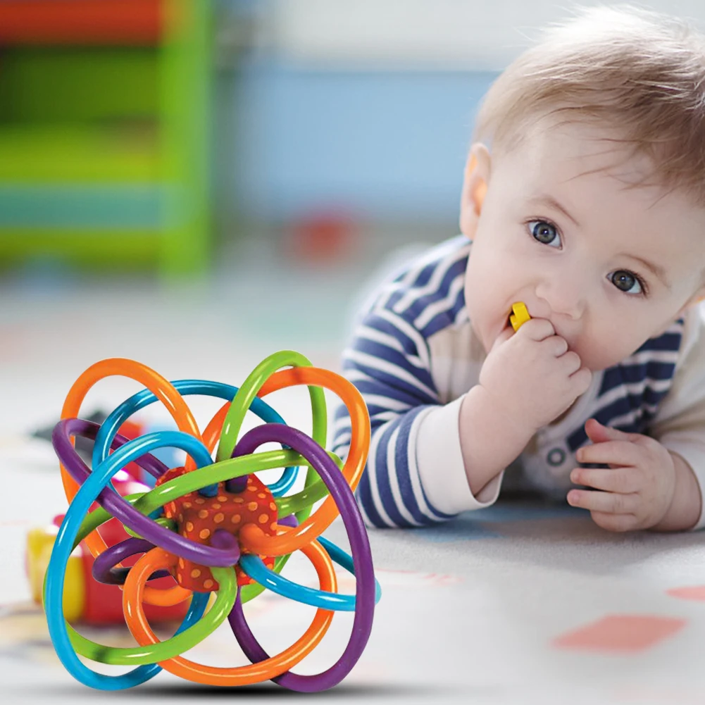 ของเล่นยางกัดแบบ 2 in 1 ของเล่นยางกัด PU นุ่ม ของเล่นเสริมพัฒนาการเด็กเล็ก ของเล่นกิจกรรมสำหรับเด็กกัดยาง ของขวัญที่เหมาะสำหรับเด็กทารก