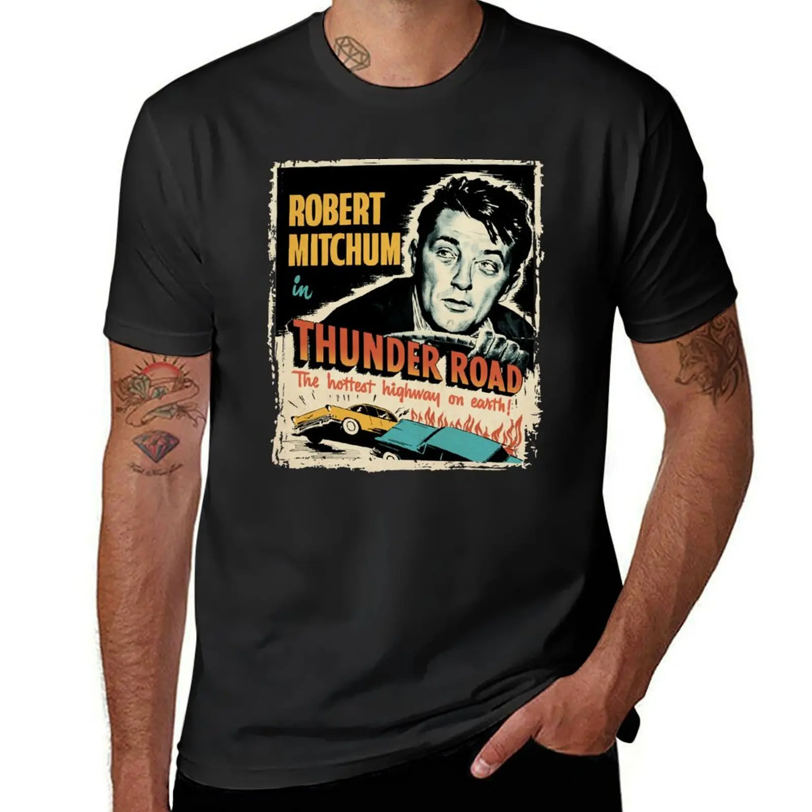 

Robert Mitchum Thunder Road T-Shirt cute tops boys whites customizeds men t shirts