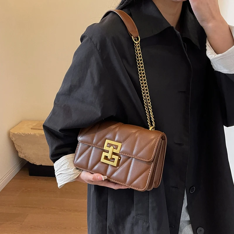 New 2024 high-end design Luxury Bag Women\'s Handbag Purse Shoulder Bag Square Messenger Bag PU Crossbody bag Light luxury gift