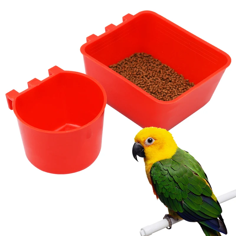 Bird Feeder Water Bird Cage Parrot Plastic Dringking Bowls Water Drinker for Pigeon Quail Chicken Duck Feeder Bowls 1/2/3/4/5Pcs