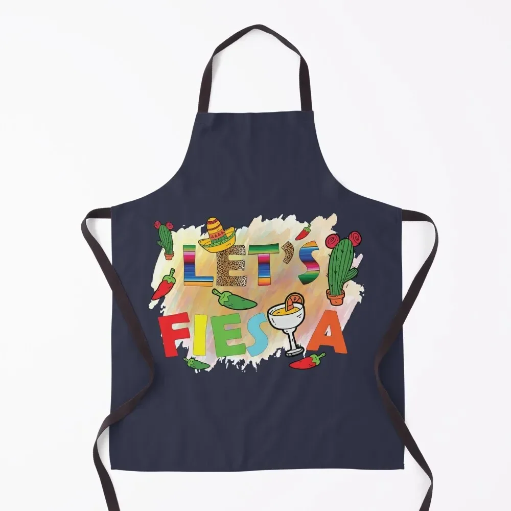 

Let's Fiesta Cinco De Mayo Festival Apron Woman Kitchens Kitchen For Women Kitchen Accessories 2022 Kitchen And Home Items Apron