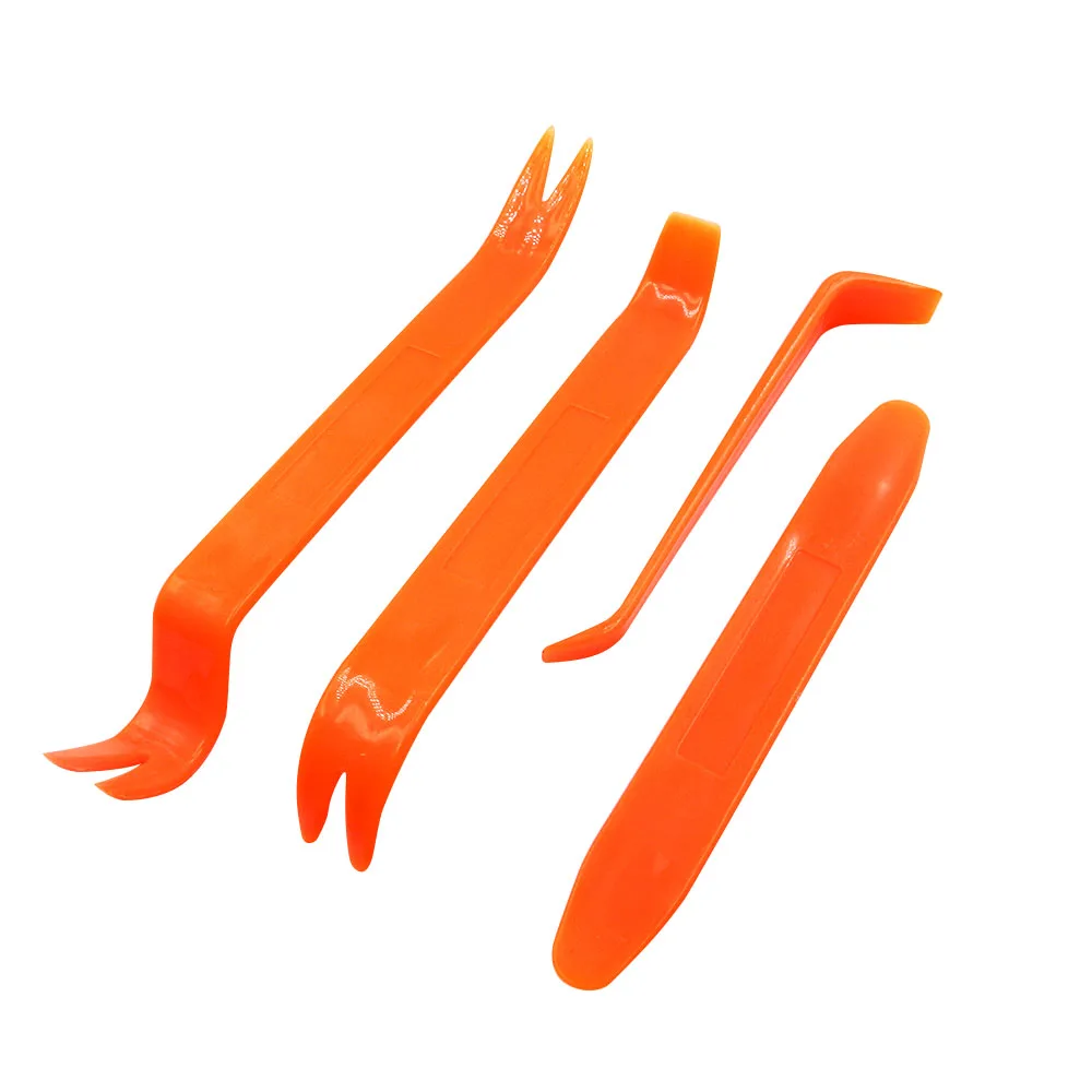 4 قطعة/المجموعة المحمولة لوحة السيارة أداة إزالة الصواميل كيت مسمار مجتذب راديو الصوت الباب حدق إصلاح كليب تقليم داش إزالة المثبت أداة اليد