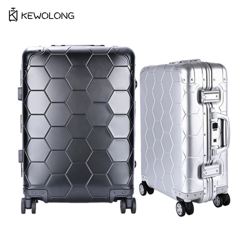 

20 Inch Aluminum Suitcase, TSA Lock Carry-On Rolling Luggage for Business Travel, Large Capacity Spinner Wheel Cabin Bag
