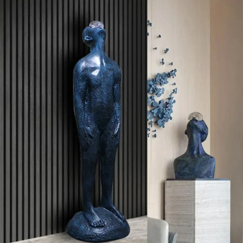 

t Sculptured Ornaments Sales Office Hotel Living Room Hallway Nordic Floor Figure Creative Decorative Artwork Customization