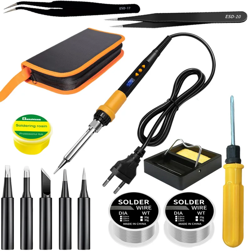 

Digital temperature control soldering kit, precise temperature control, multiple accessories for diverse welding needs