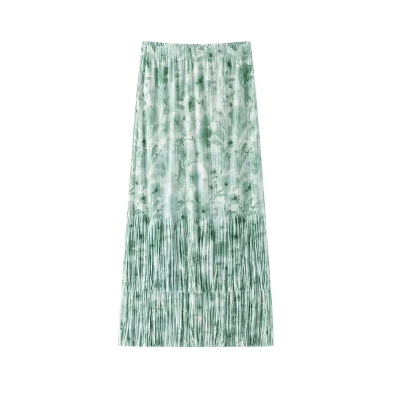 Miyake Pleated New 2026 Original Design Romantic Floral Tassel Comfortable Skirt Women Casual Summer Unique Fashion Pleated