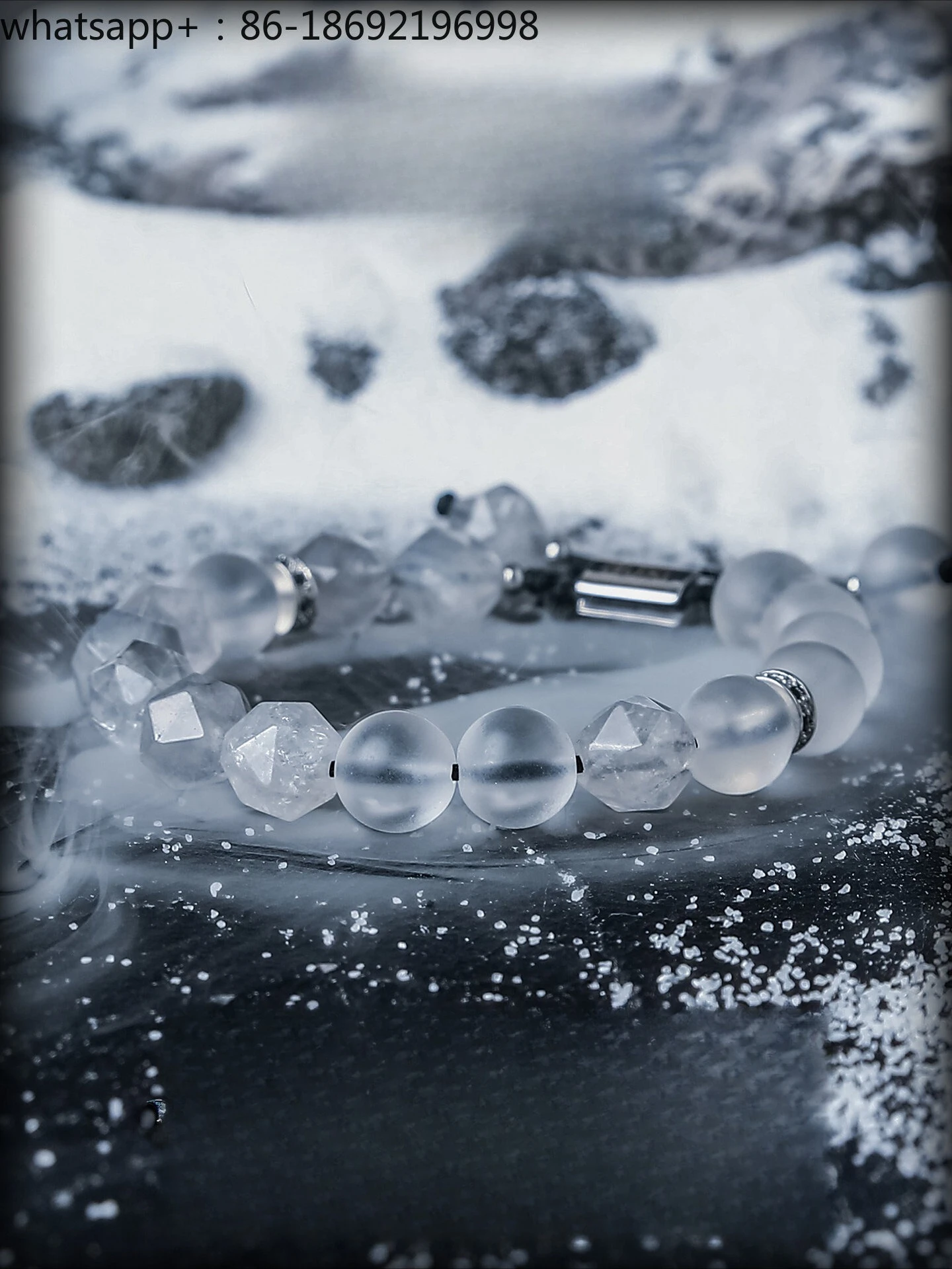 

[Misty Forest] Original Niche White Crystal Bracelet Boys Simple Beads