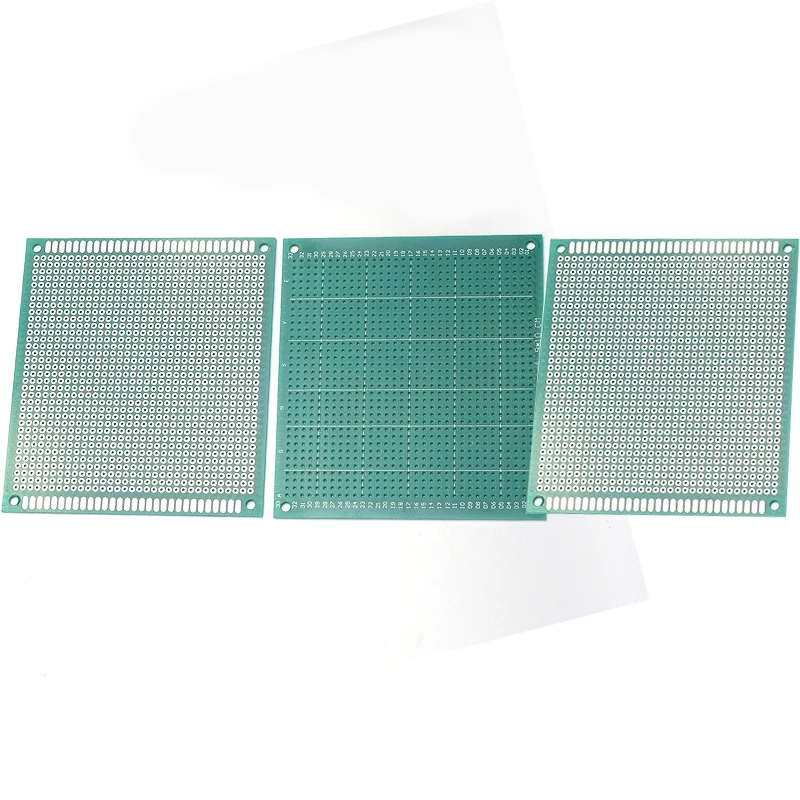 2 Stück Einseitige Leiterplatte 9x10cm 2,54mm Rastermaß Vielseitige Leiterplatte für Elektronikprojekte Universell – Detail 3