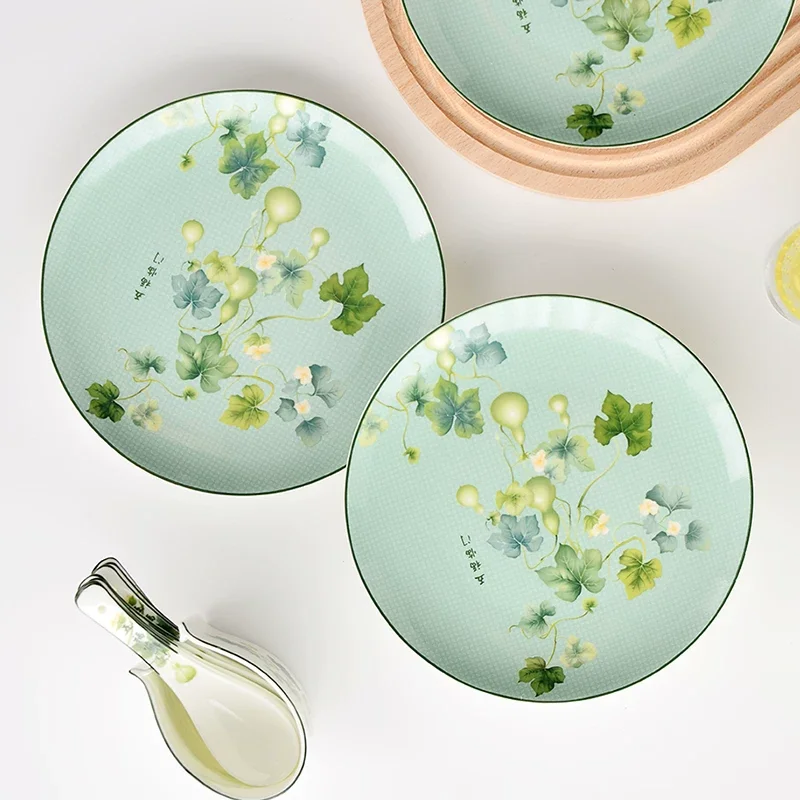 8inch, bone china kitchen plates, Chinese painting design, party chafing dishes, ceramic dishes, dinner plate, sashimi plate