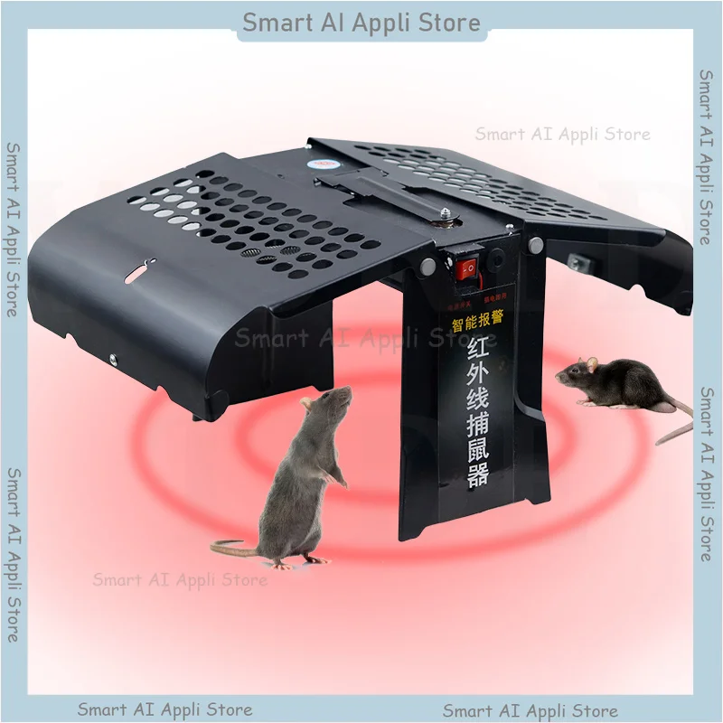 

Fully Automatic Infrared Sensing Mousetrap Intelligent Detection and Immediate Capture Household Mouse Catcher Reusable Rat Cage