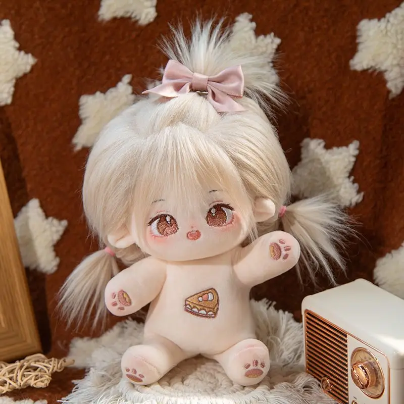 Cotton Doll Clothes 20cm Naked Baby No Attribute Explosive Hair Skeleton Doll Plush Toy Doll Girl