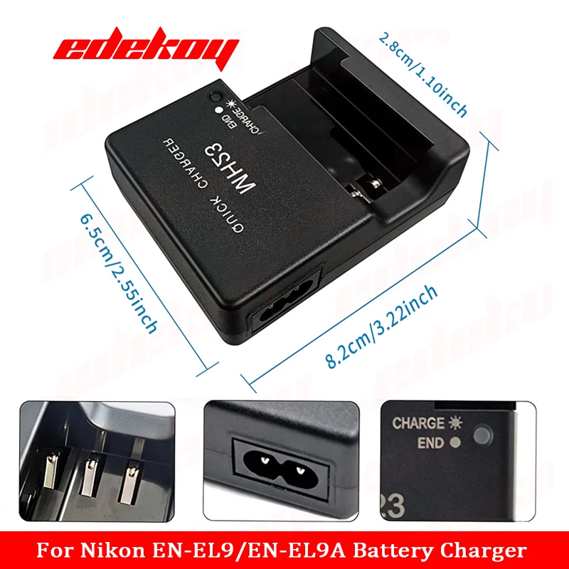 Ładowarka MH-23 MH23 do aparatu Nikon EN-EL9 ENEL9A D40 D40X D60 D5000 D3000 D8000 — zdjęcie produktu 5