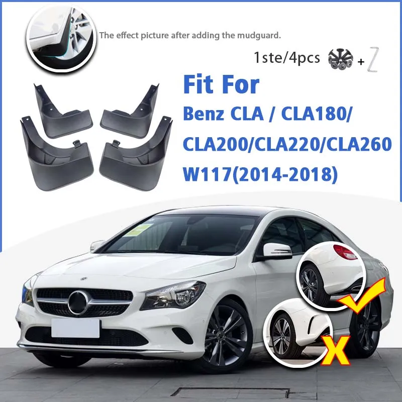 

Mudguard For Benz CLA W117 2014-2018 Front Rear Mudflaps Mudguards Accessories Splash Guard Fender CLA180 cla200 cla220 CLA260