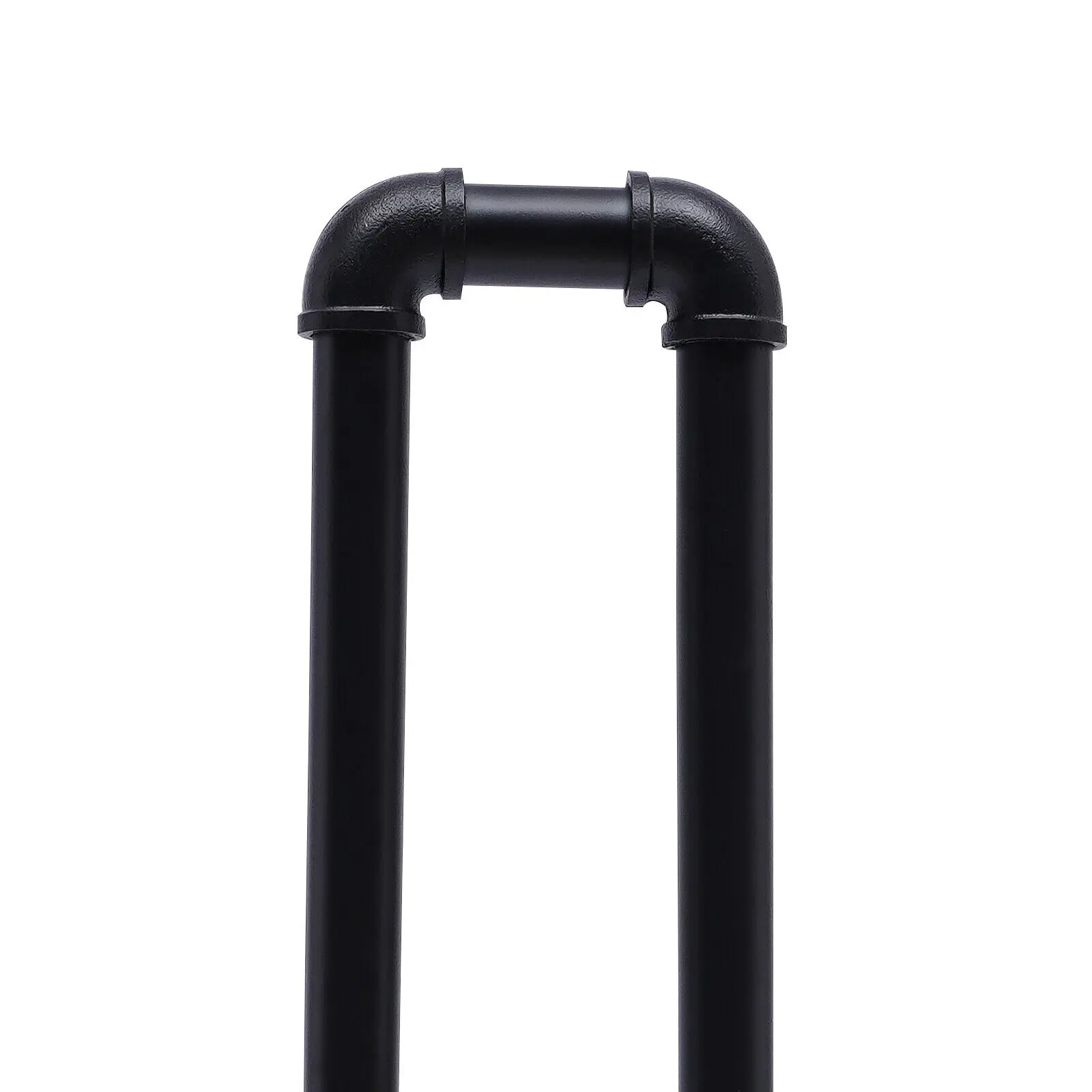 100cm Retro Non-Slip Safety Stair Handrail, Black U-Shaped Railing for Indoor/Outdoor Use