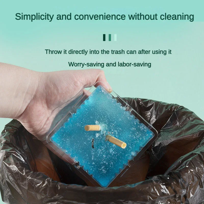 10pcs Disposable Vehicle Ashtray Water Soluble Film Smoke Sand Ointment Ash Proof Odor Free Auto Office Home Gadget
