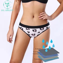 Girls Printed Period Underwear Bottom File 4 Layers of Leakproof Breathable Free Sanitary Napkins Menstrual Panties