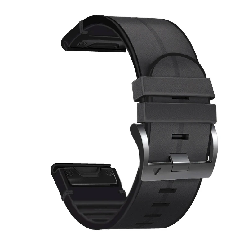 Correa de cuero de silicona para Garmin Fenix, pulsera Forerunner 955, 22mm, 26mm, 8 E, 7X, 7, 6, 6X Pro, 5, 5X Band, Epix Pro Gen 2, 47mm, 51mm