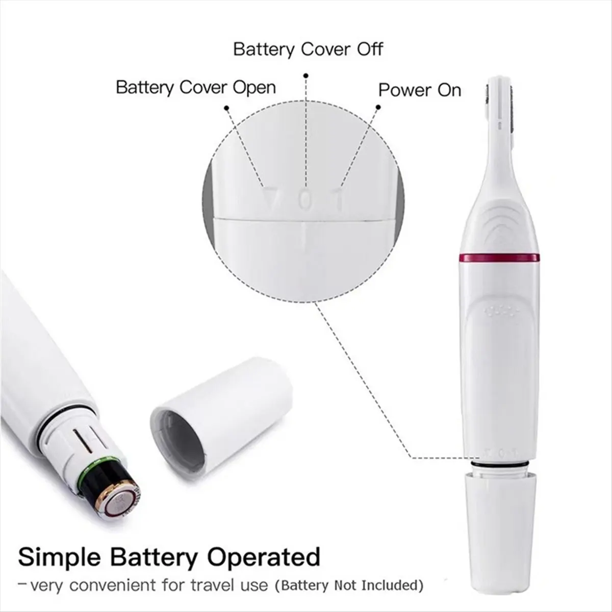 A88M 5 in 1 Electric Epilator for Women Hair Remover Shaver for Eyebrow Underarm Bikini Leg Depilador Feminino