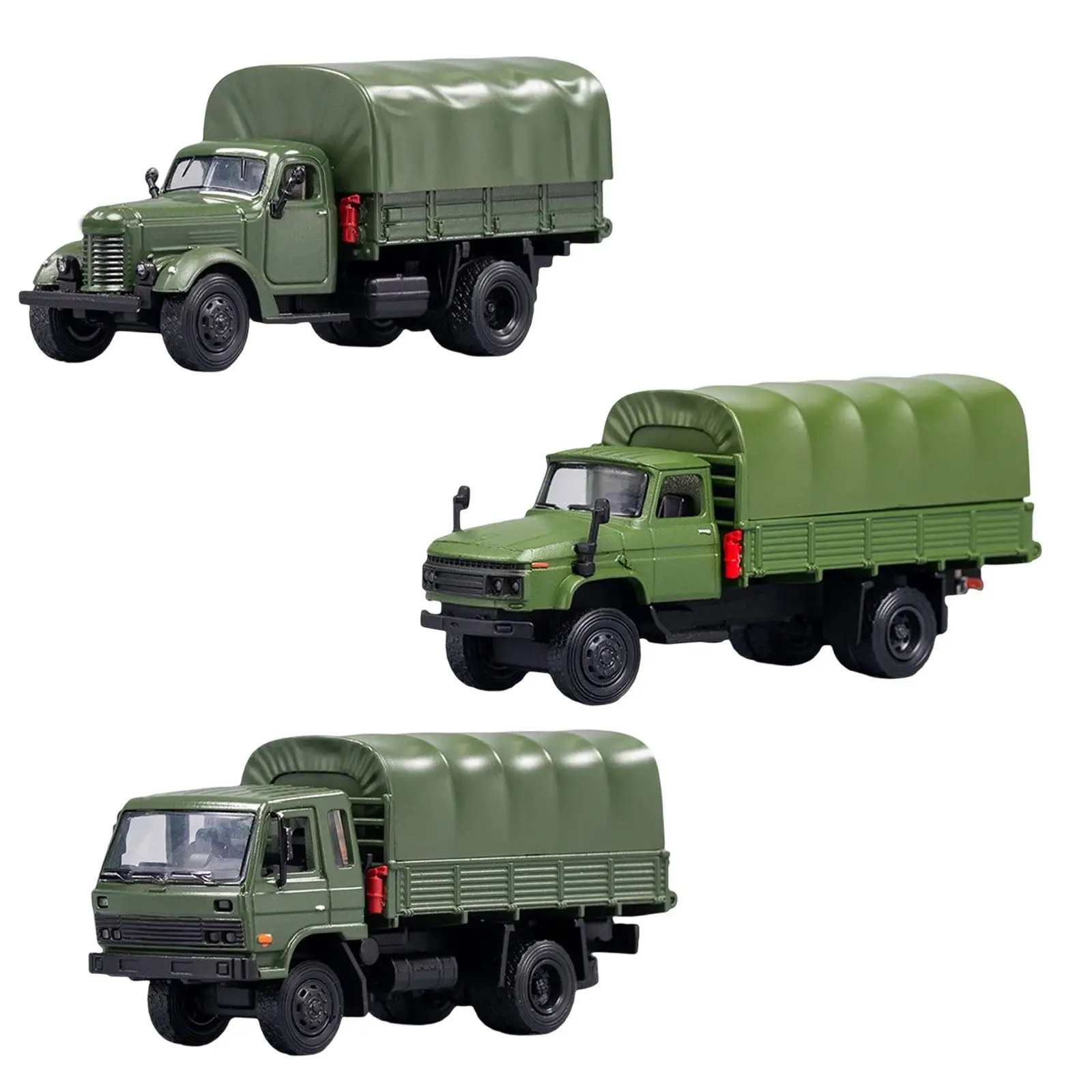 Hand Painted 1/64 Transport Vehicle Layout Scene S Gauge Desktop Ornament Decor
