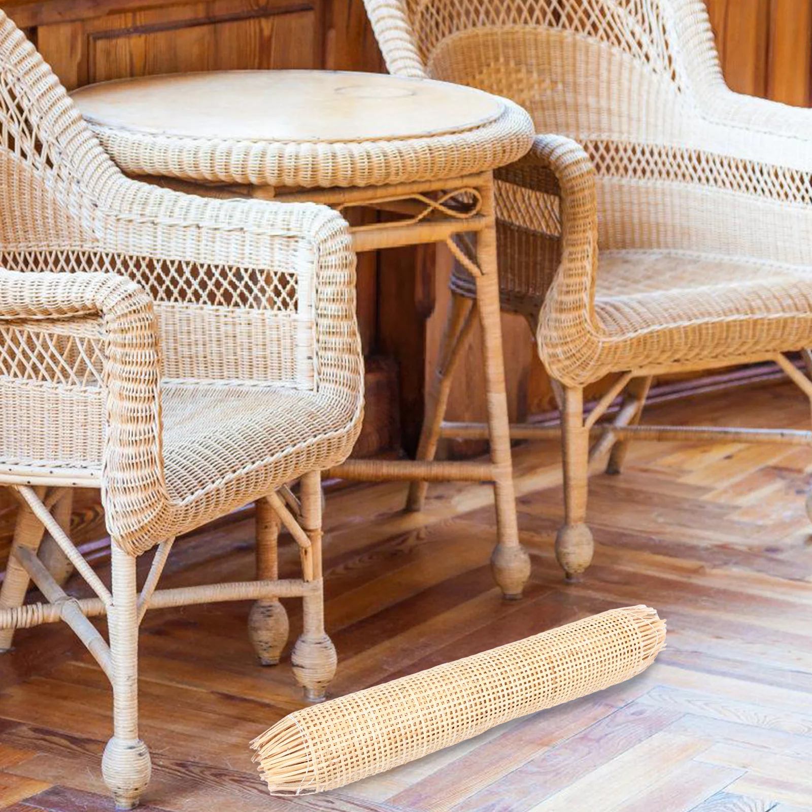 

Natural Handwoven Rattan Mesh Roll Cane Webbing Material Ideal for Lampshades Screens Chair Surfaces Home Decor Woven Rattan