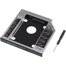 Universal 12.5mm 9.5mm SATA to SATA 2nd SSD HDD Hard Drive Caddy case Adapter Tray Enclosures For DELL HP Lenovo ThinkPad Laptop