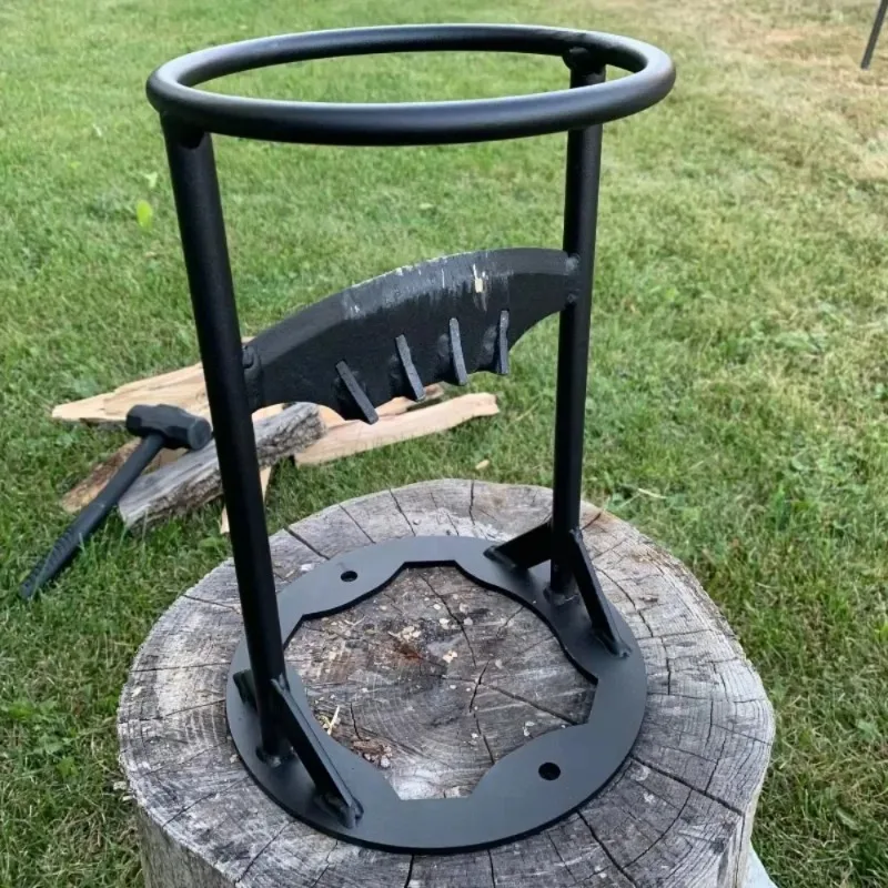 Iron Wood Splitter Metal Craft Multifunction Outdoors Strong and Durable  Wood Chopper Professional Portable Garden Tools
