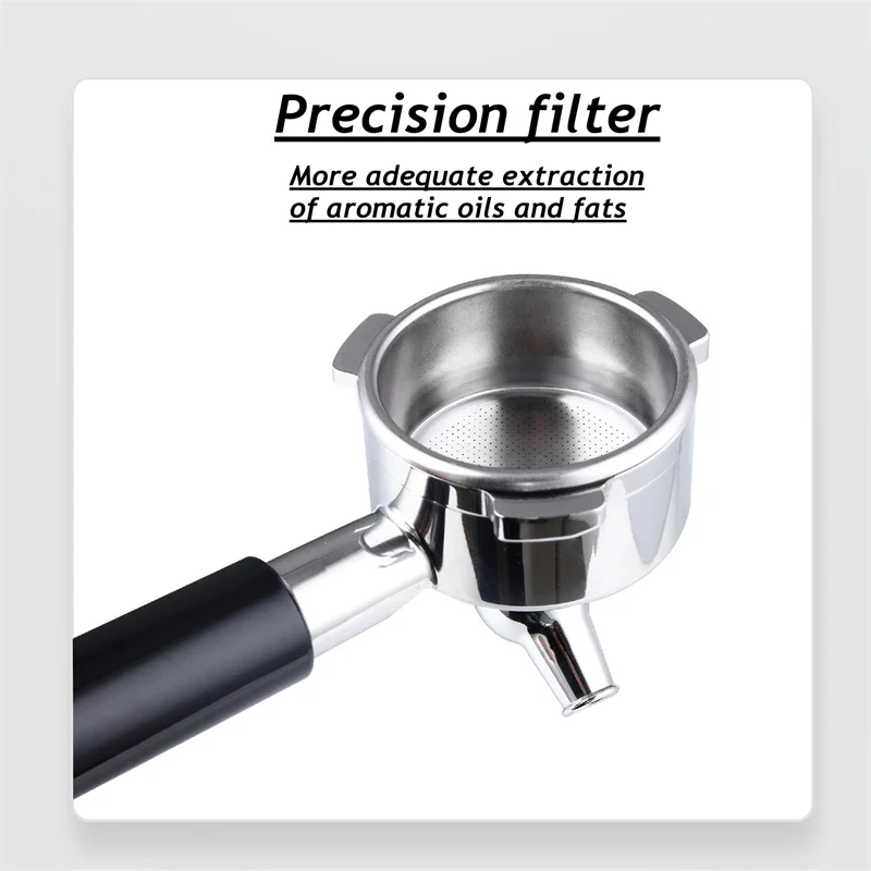 Stainless Steel Coffee Portafilter for Breville, Stainless Steel, Spout, Handle Filter, BES870, 875, 878, 880, 54mm