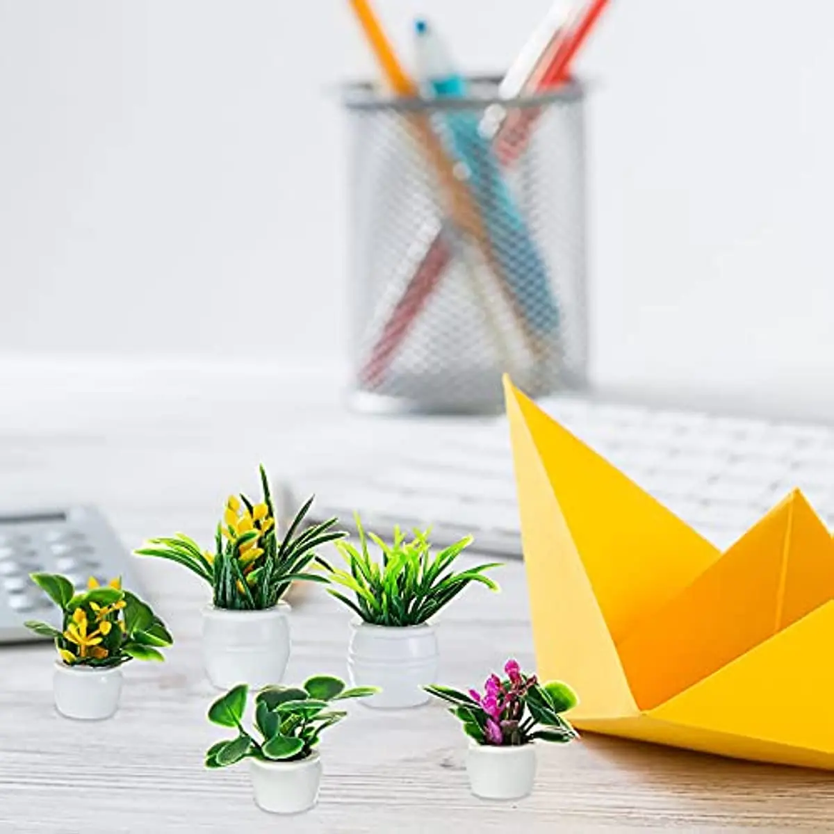 Dollhouse Plant, Miniature Bonsai Plant, Mini Potted Plant, Flower Model, Small Fake Green Decorative Toyhouse