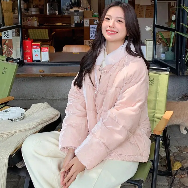 New Chinese Style National Style Cotton-padded Clothes Cotton-padded Jacket Women's Winter Design Sense Korean Small Coat