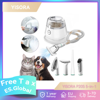 YISORA P20S 5-in-1 Dog Grooming Vacuum, Pet Hair Clipper, 1.2L Dust Box, Low Noise, Dog Cat Pet Hair Trimmer