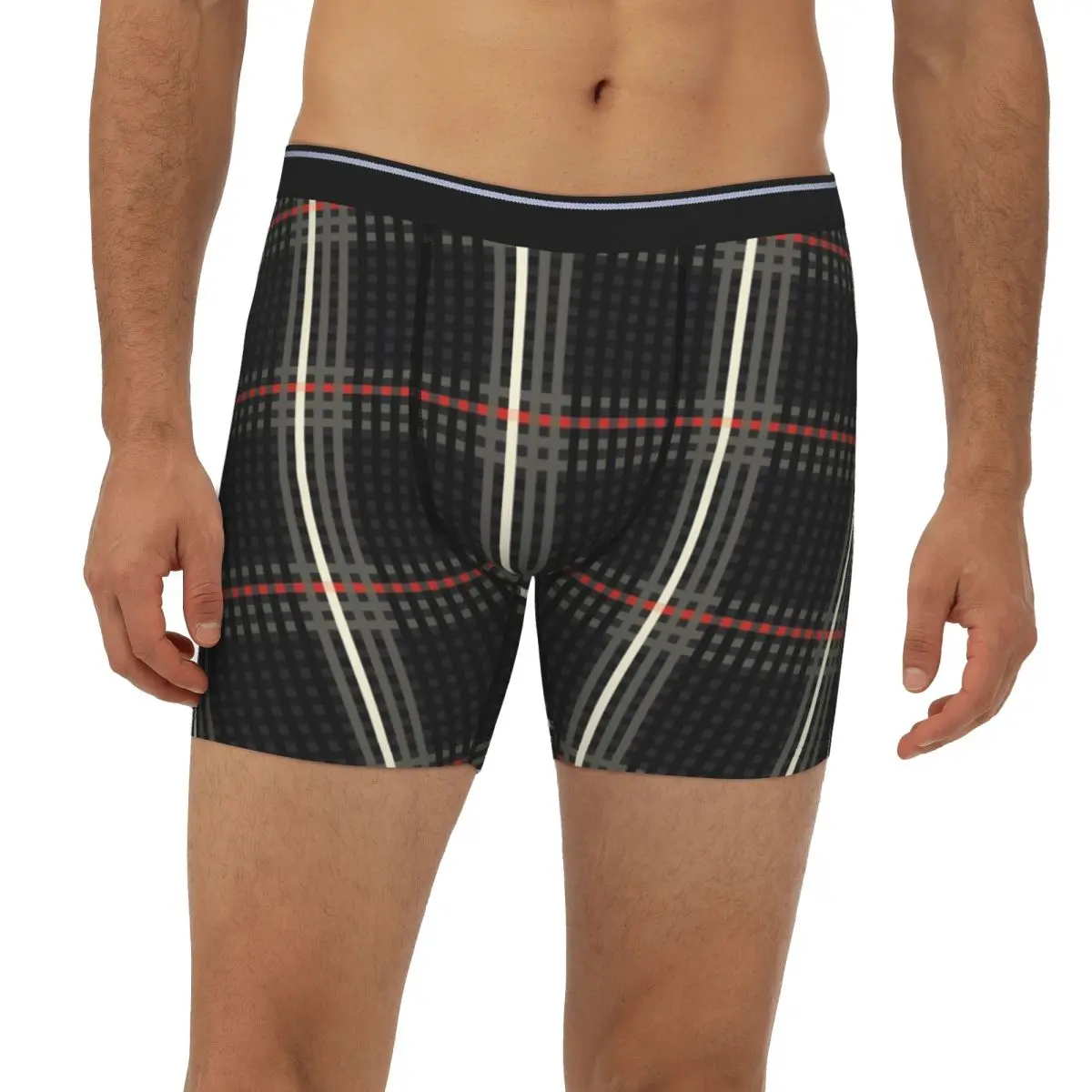 

Длинные трусы-боксеры GTi Tartan, короткие мужские трусы, мягкое нижнее белье для мужчин, подарки бойфренду