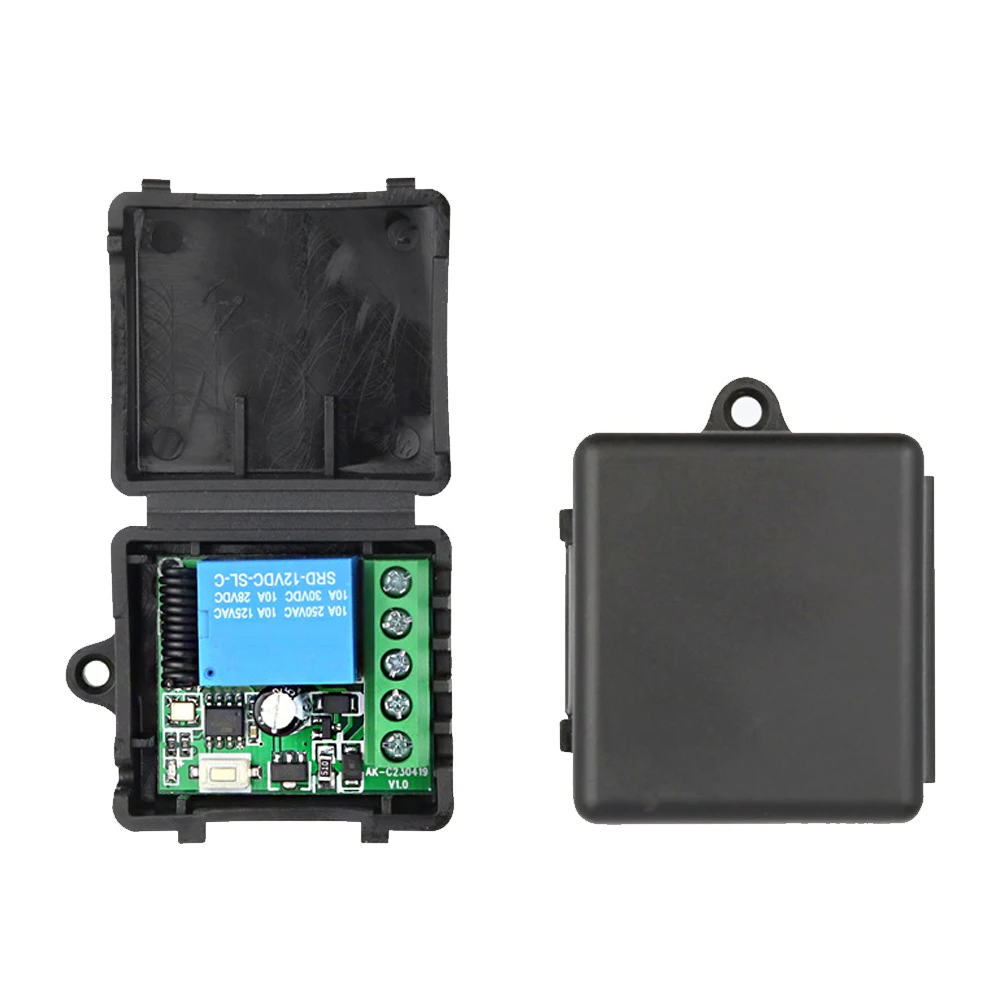 433Mhz Universal Wireless Remote Control Switch DC 12V 1CH Relay Receiver Module RF EV1527 Learning Code Transmitter