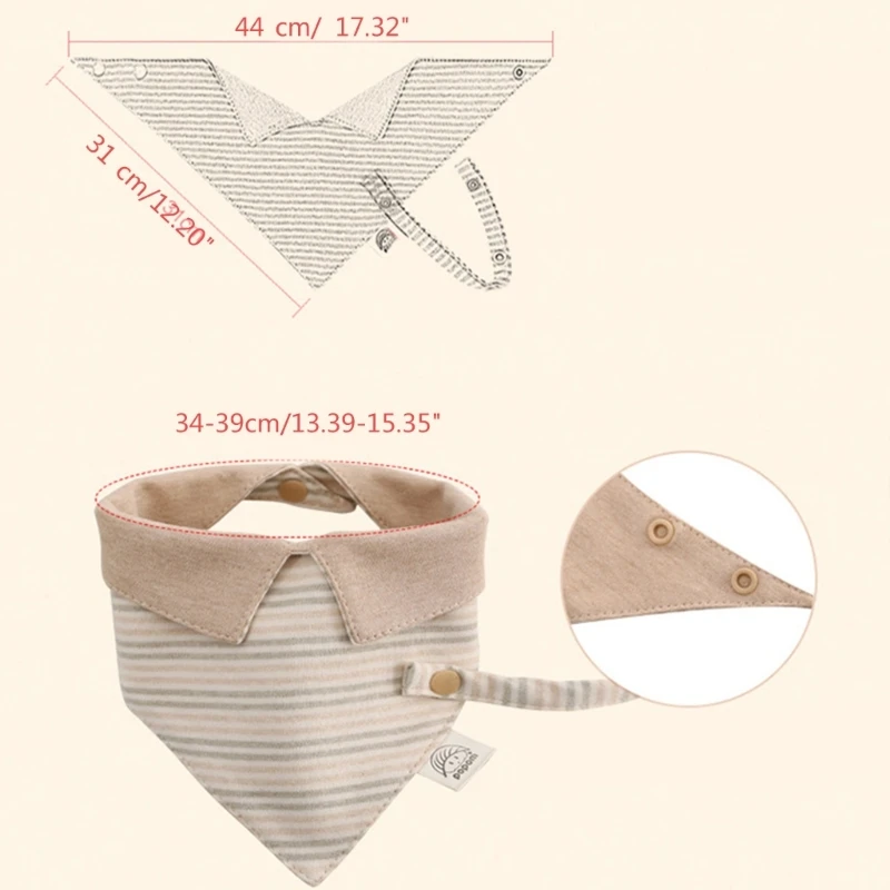 Baby-Musselin-Lätzchen, dreieckiges Baumwoll-Spucktuch, hochabsorbierender Speichelturm-Schal